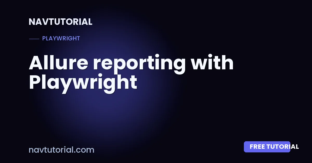 Allure reporting with Playwright