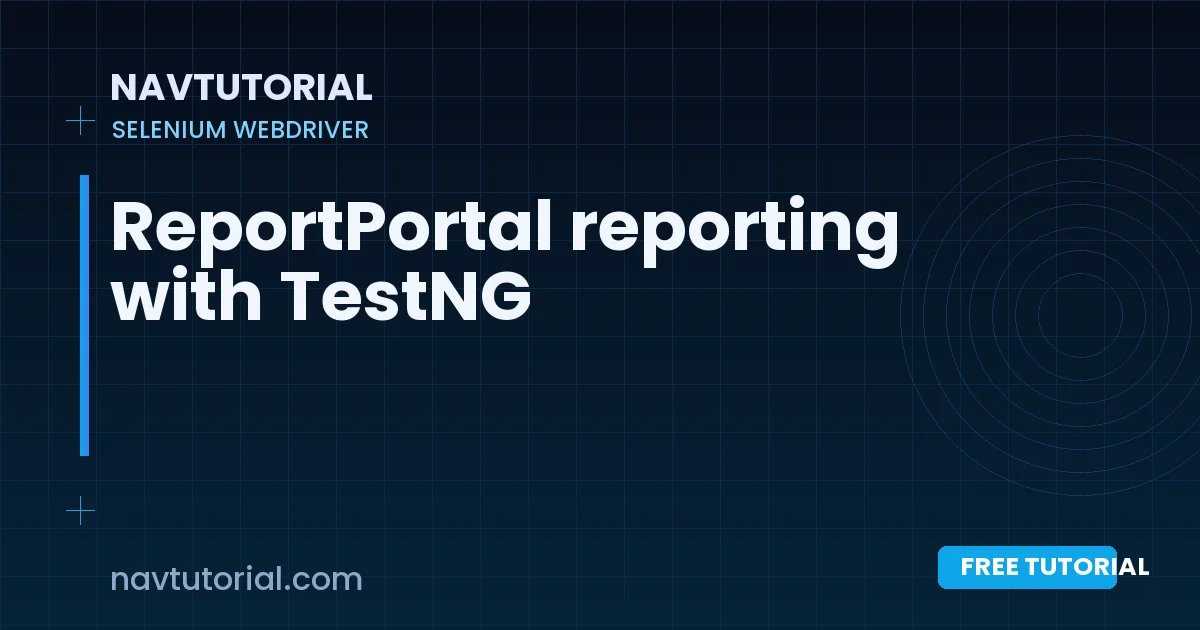 ReportPortal reporting with TestNG