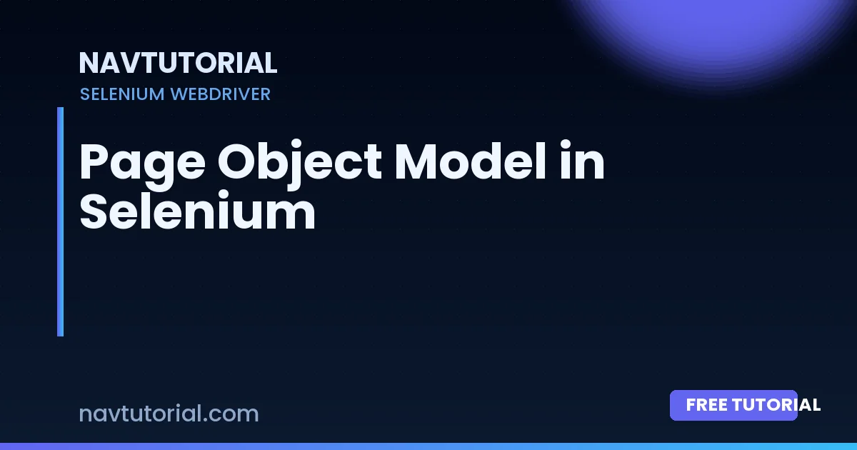 Page Object Model in Selenium