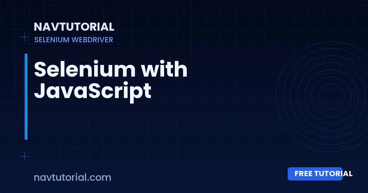 Selenium with JavaScript