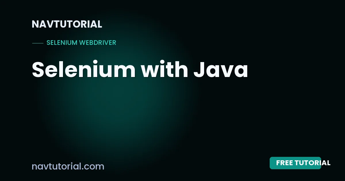 Selenium with Java