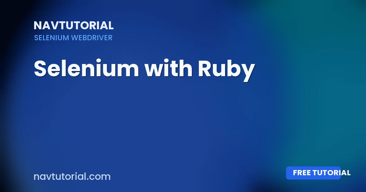Selenium with Ruby