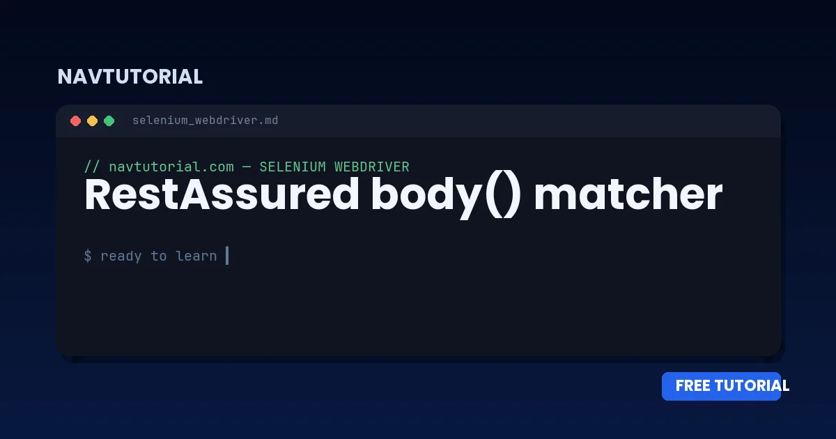 RestAssured body() matcher