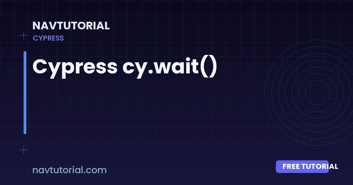 Cypress cy.wait()