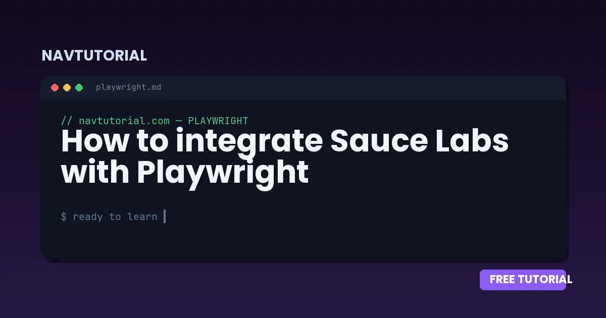 How to integrate Sauce Labs with Playwright
