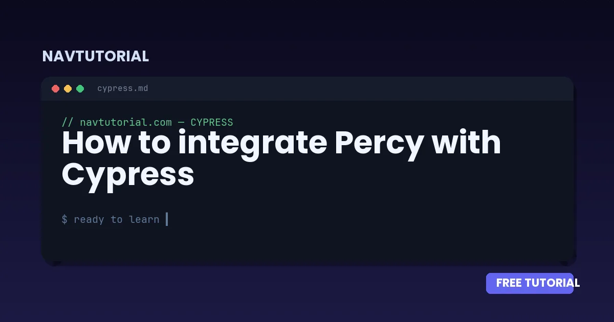 How to integrate Percy with Cypress