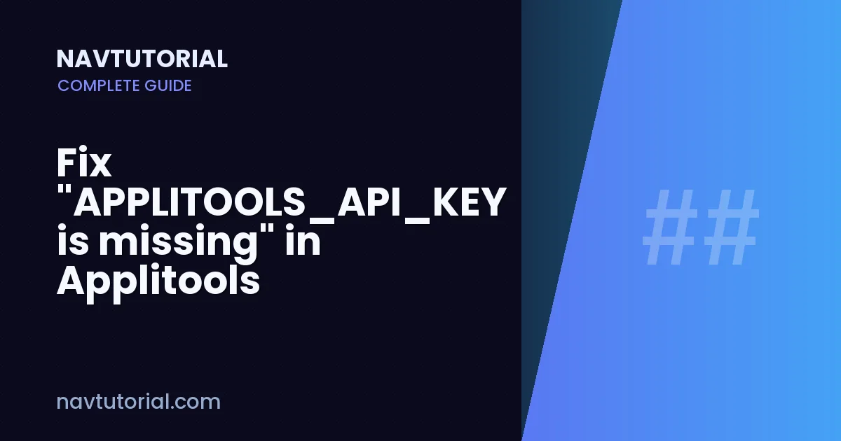 Fix "APPLITOOLS_API_KEY is missing" in Applitools