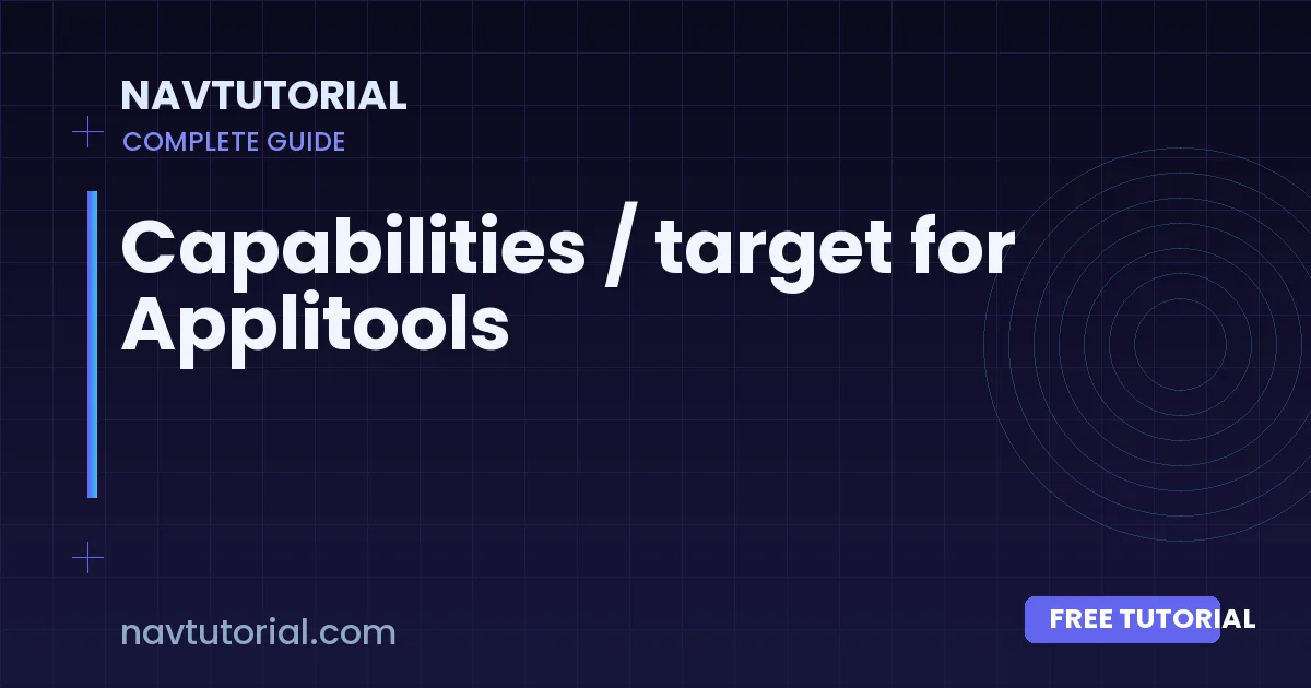 Capabilities / target for Applitools