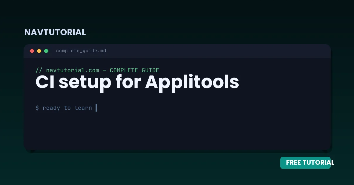 CI setup for Applitools