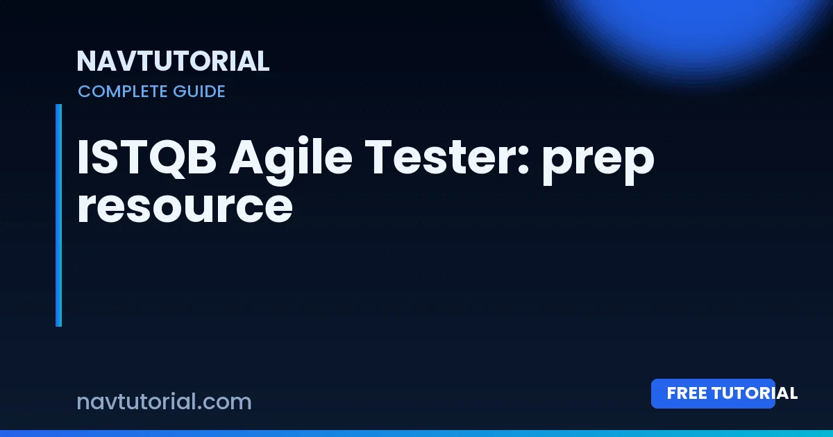 ISTQB Agile Tester: prep resource