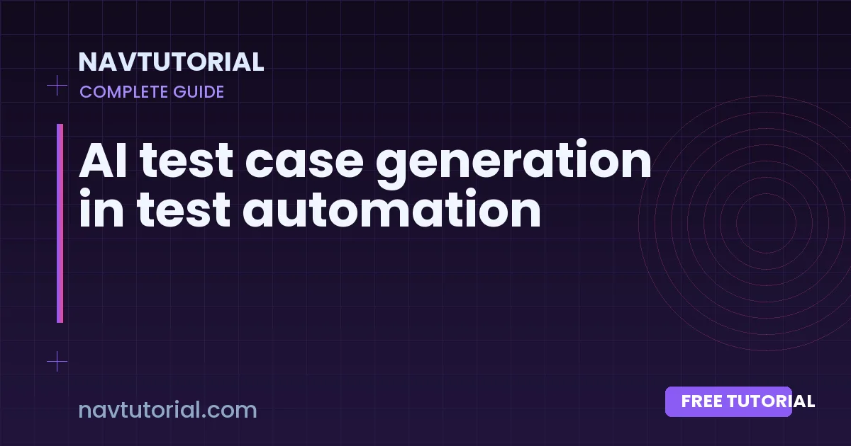 AI test case generation in test automation