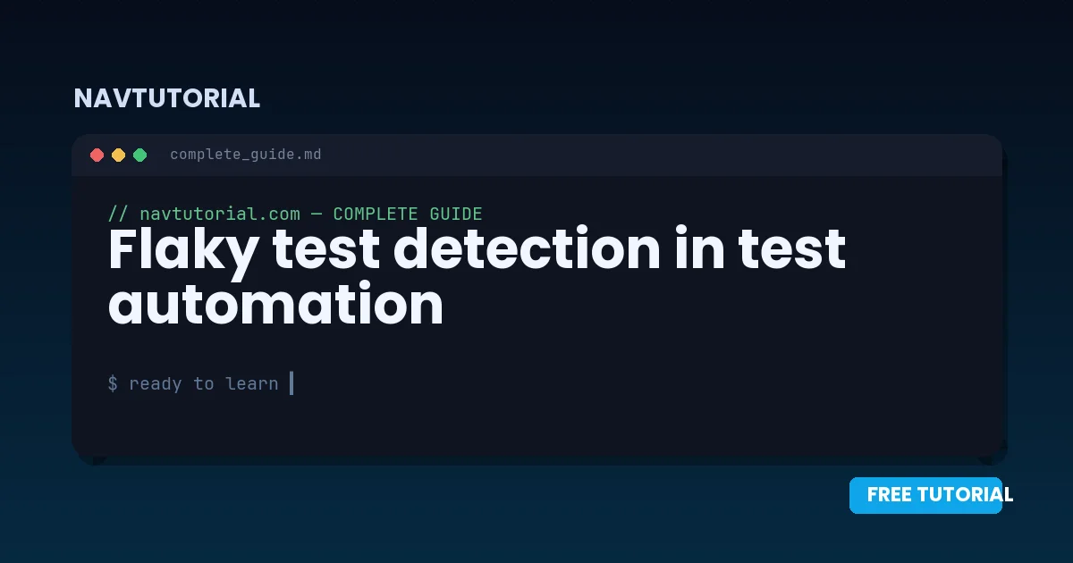 Flaky test detection in test automation