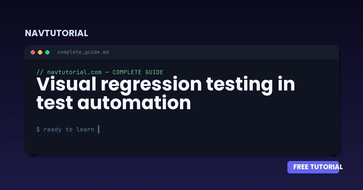Visual regression testing in test automation
