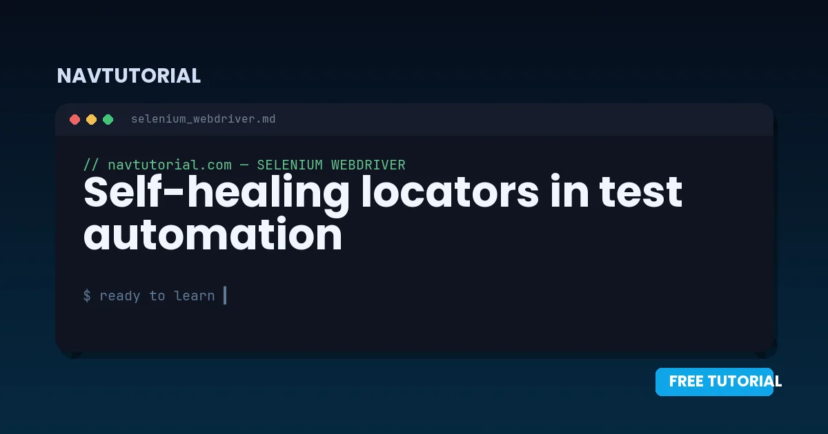 Self-healing locators in test automation