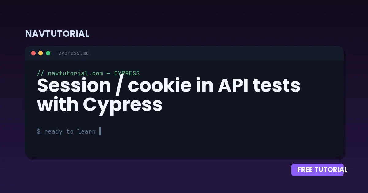 Session / cookie in API tests with Cypress