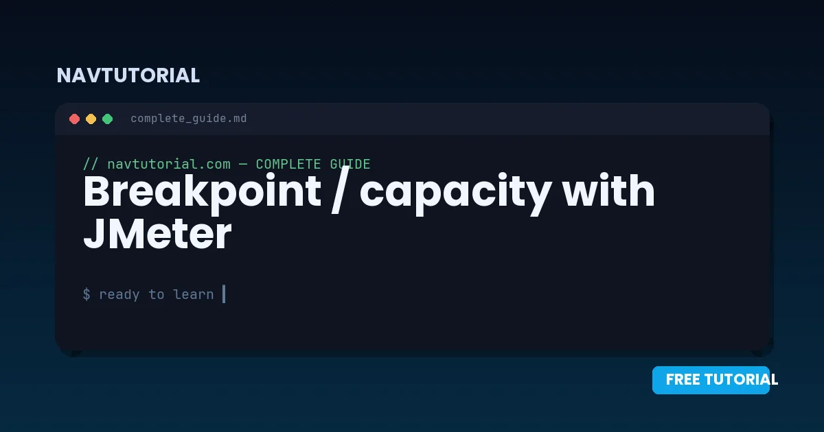 Breakpoint / capacity with JMeter