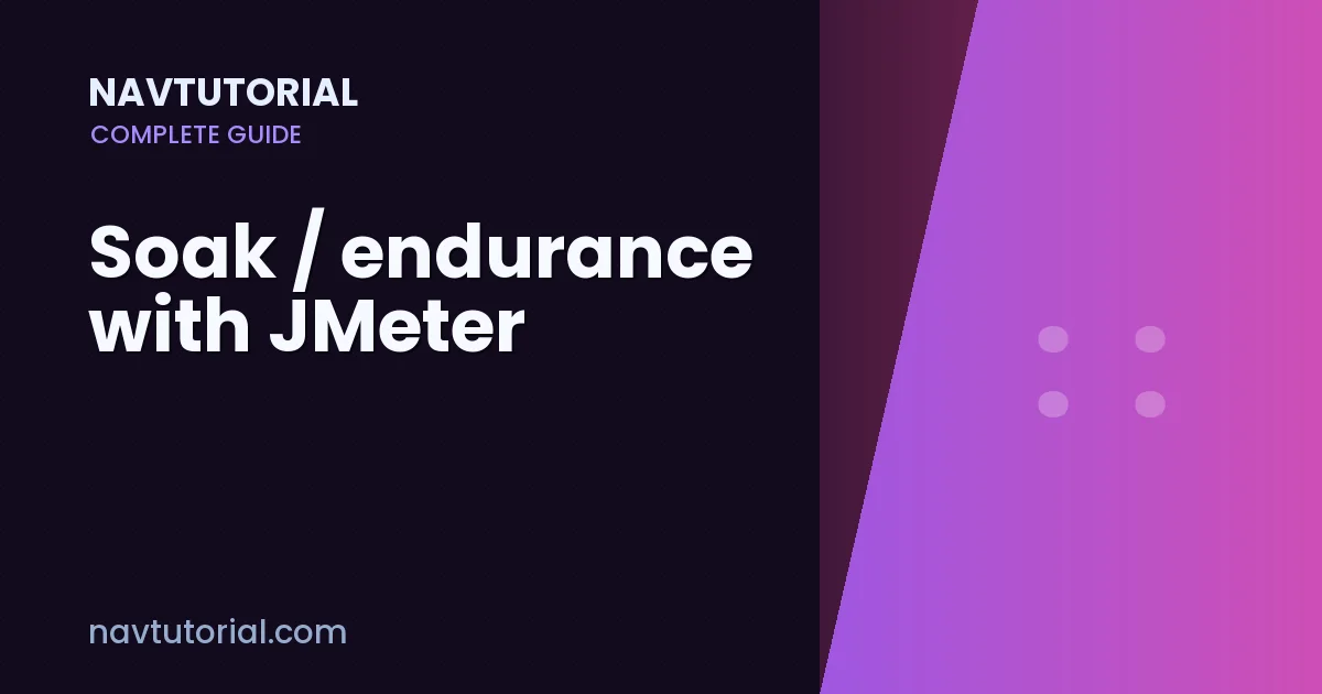Soak / endurance with JMeter