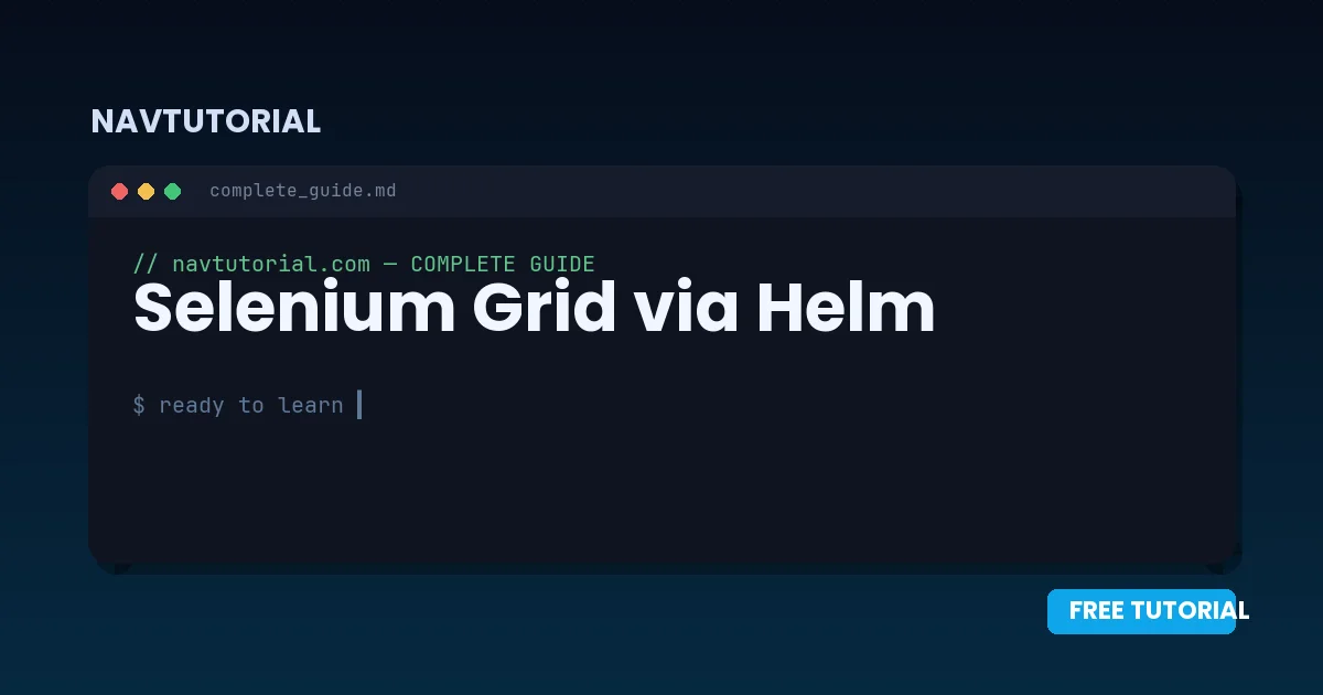 Selenium Grid via Helm