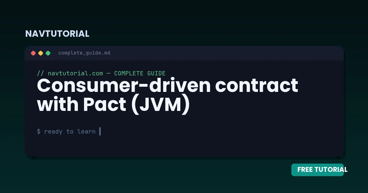 Consumer-driven contract with Pact (JVM)