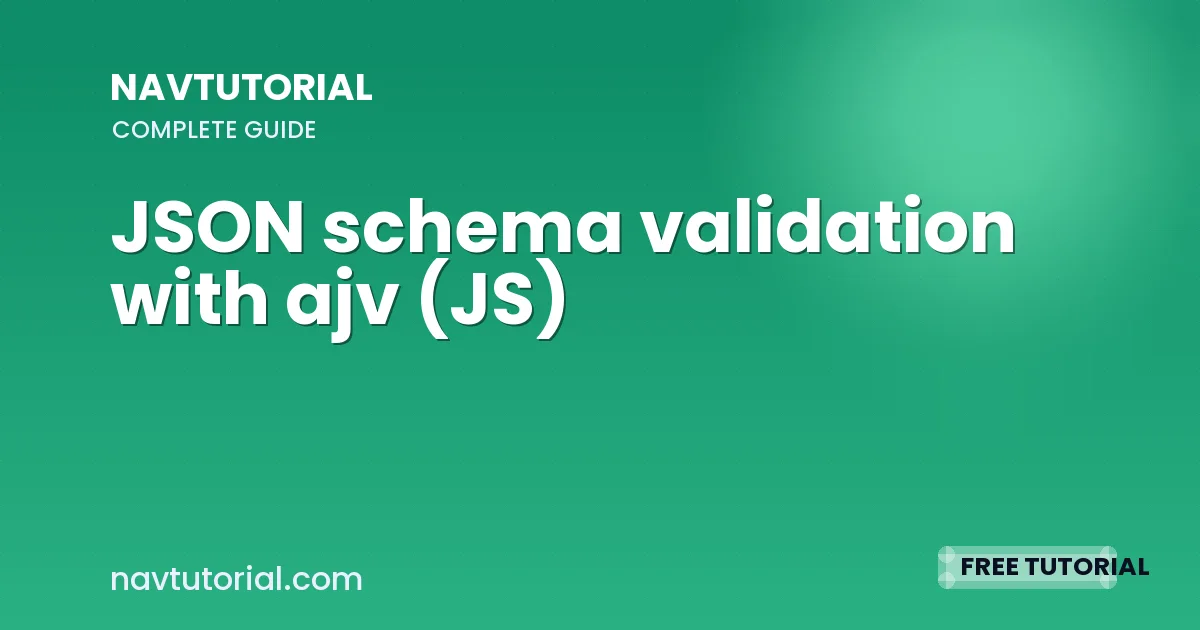 JSON schema validation with ajv (JS)