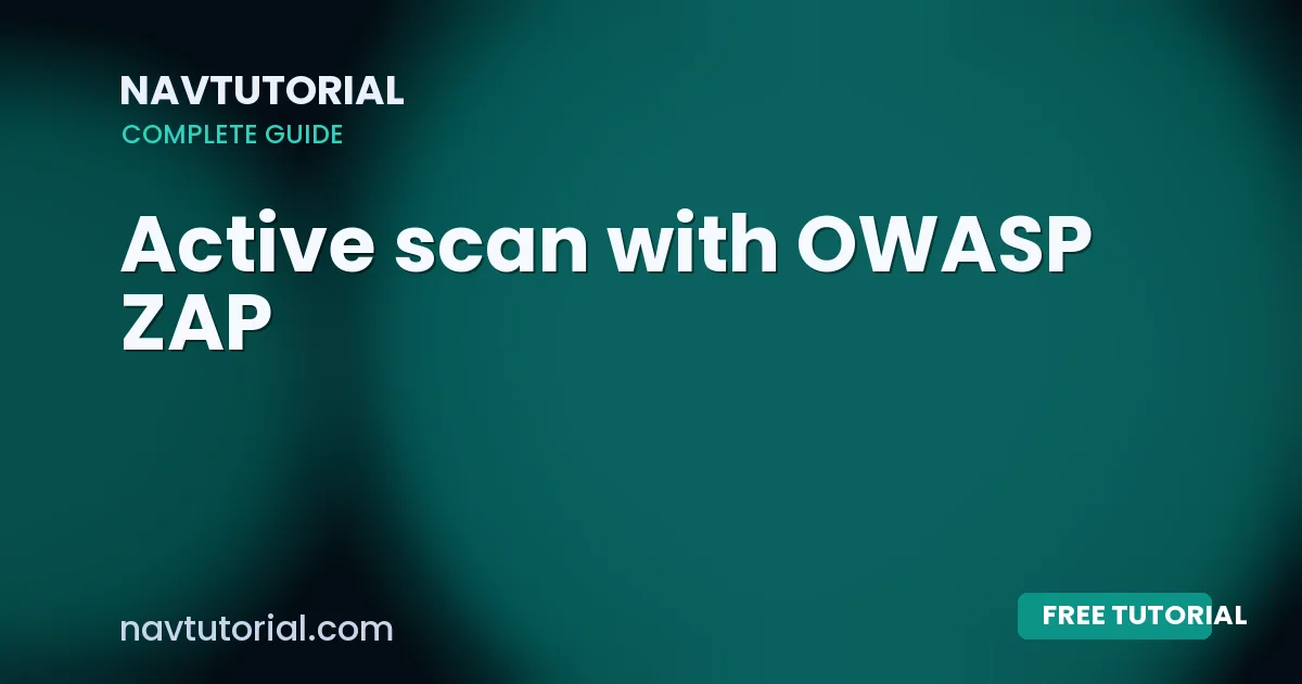 Active scan with OWASP ZAP