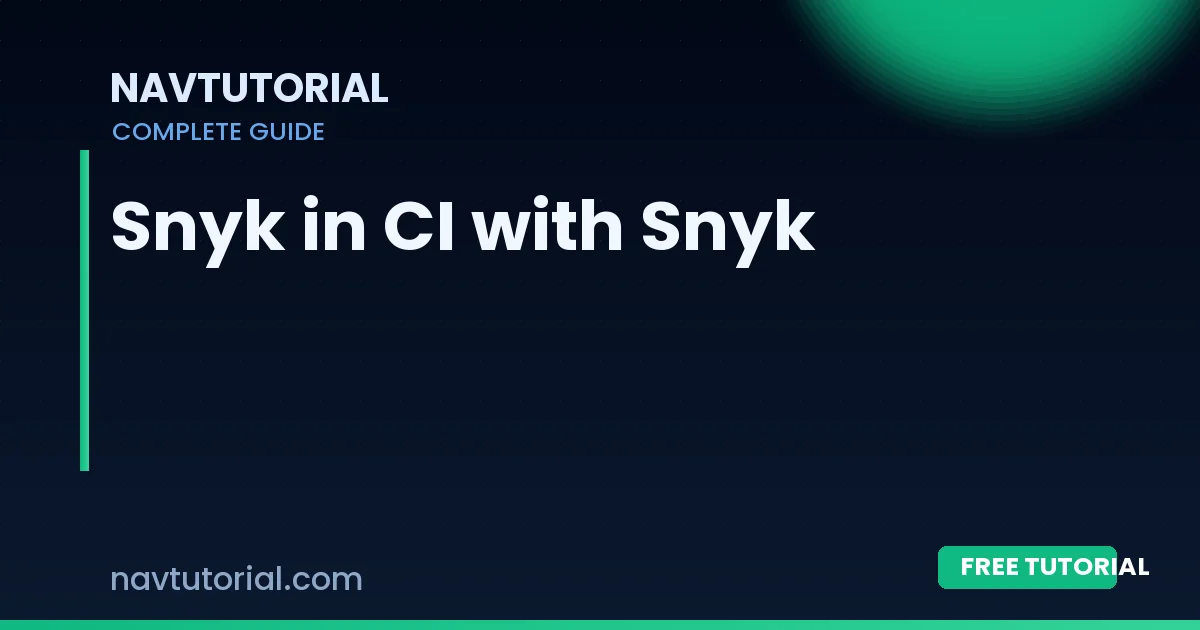Snyk in CI with Snyk