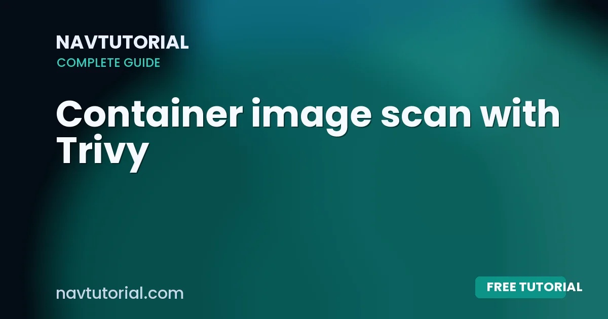 Container image scan with Trivy