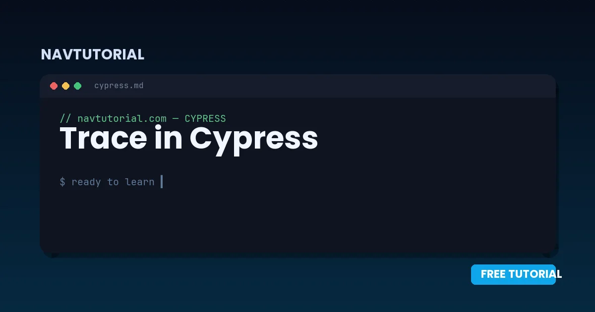 Trace in Cypress