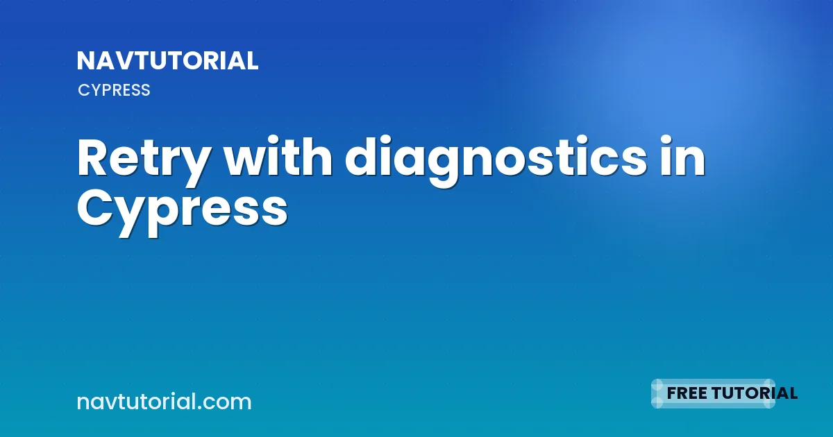 Retry with diagnostics in Cypress