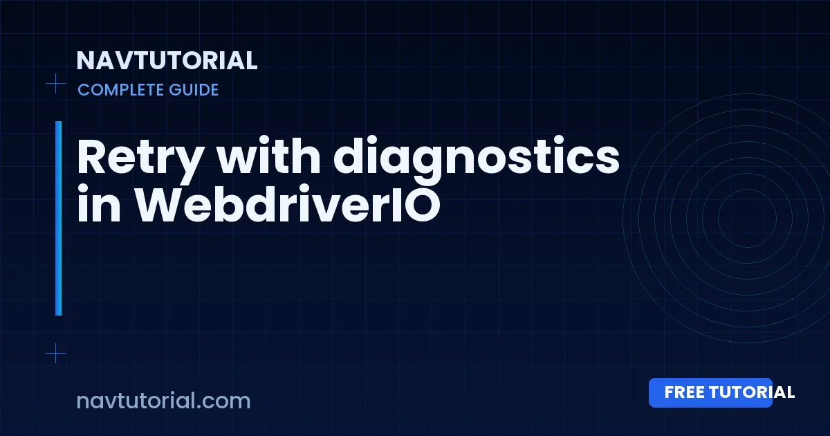 Retry with diagnostics in WebdriverIO
