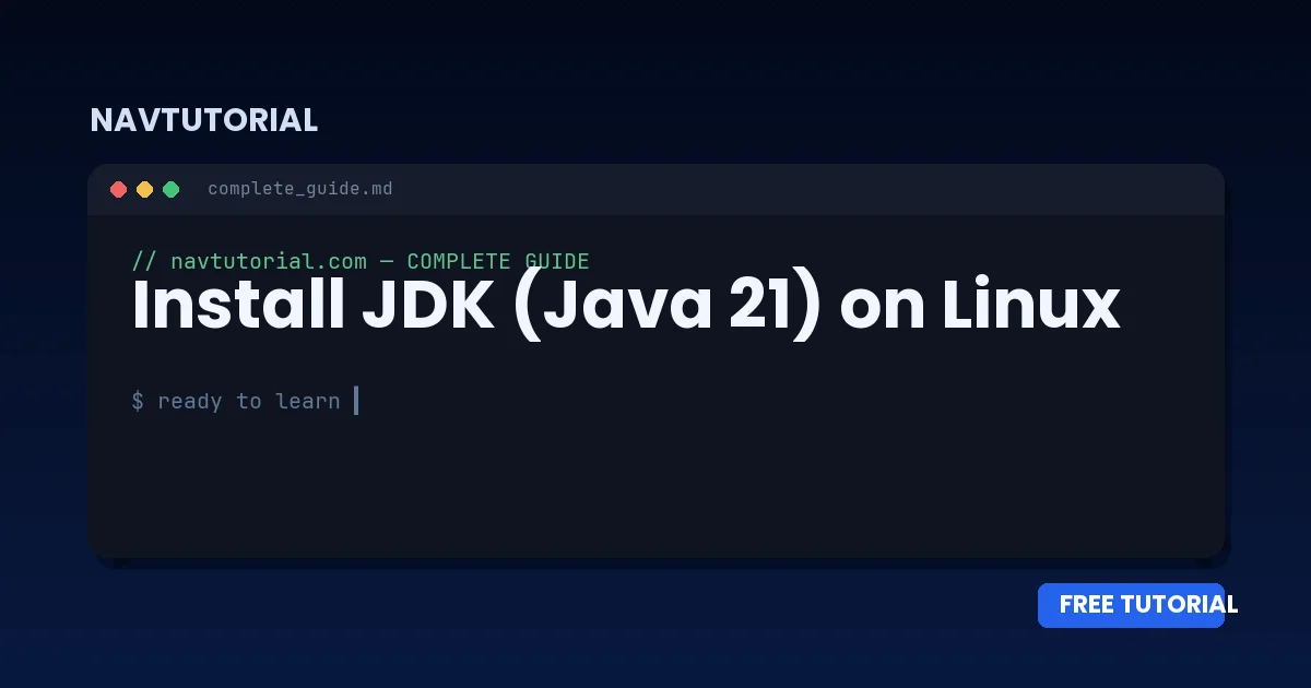 Install JDK (Java 21) on Linux