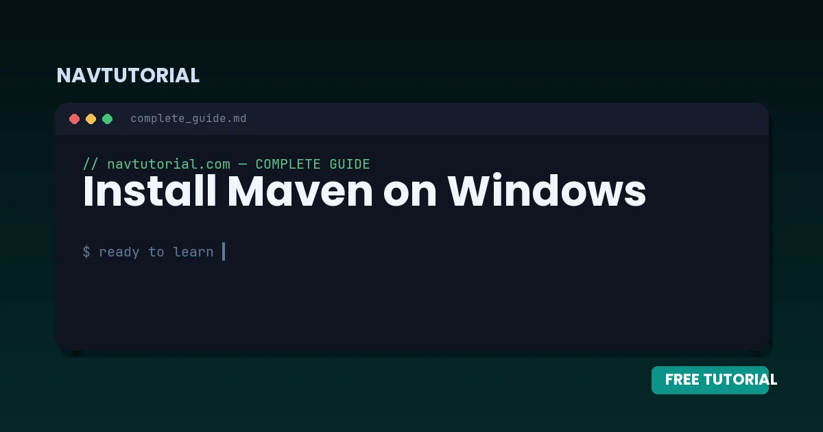 Install Maven on Windows