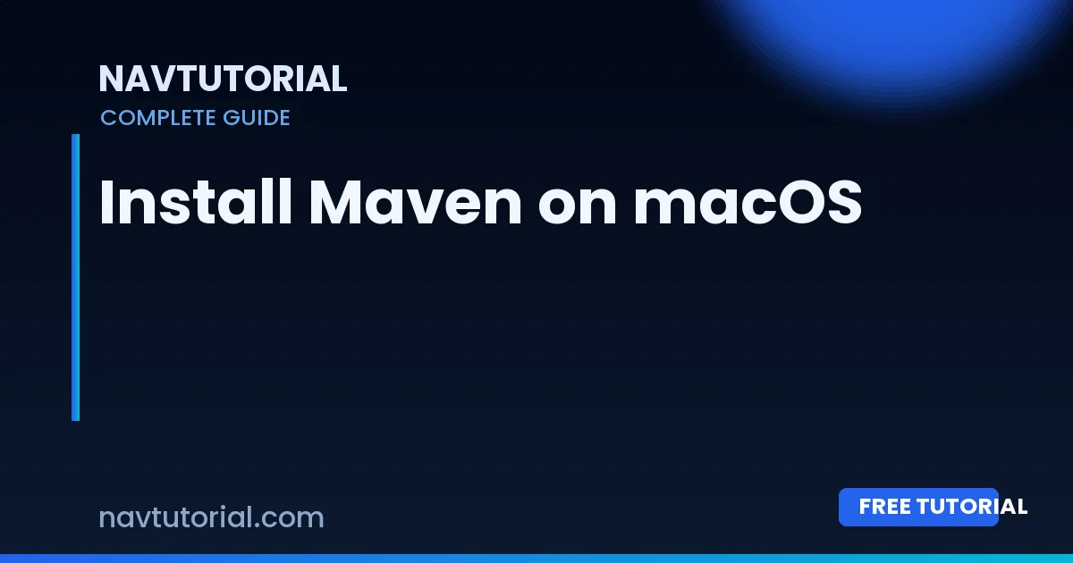 Install Maven on macOS