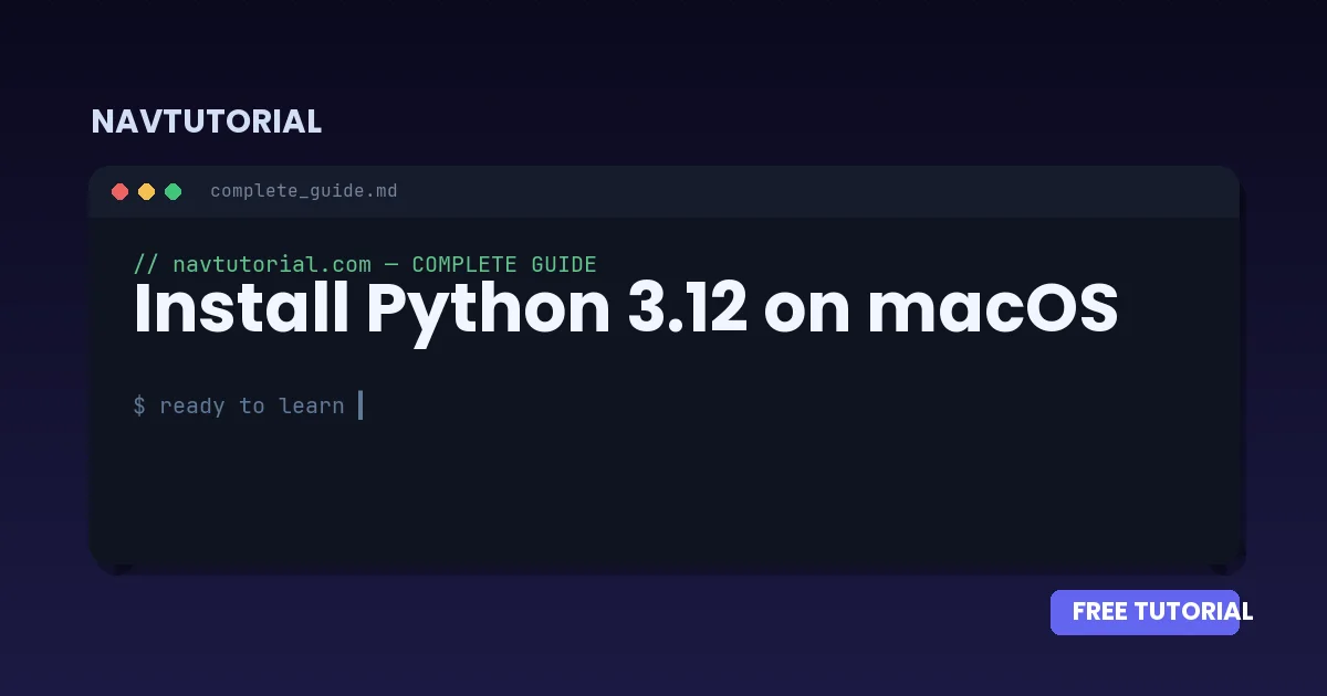 Install Python 3.12 on macOS