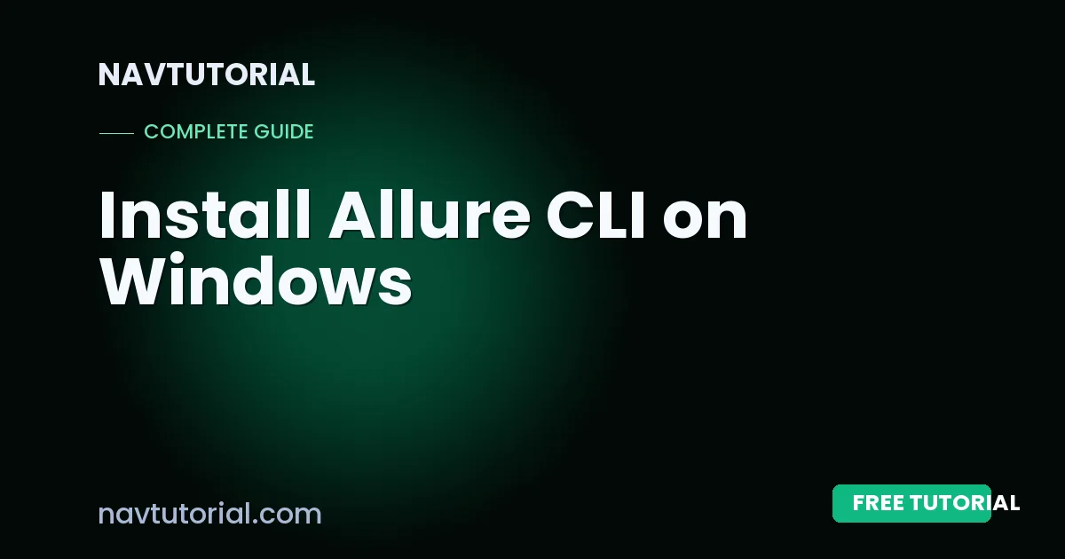 Install Allure CLI on Windows
