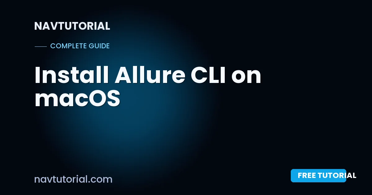 Install Allure CLI on macOS