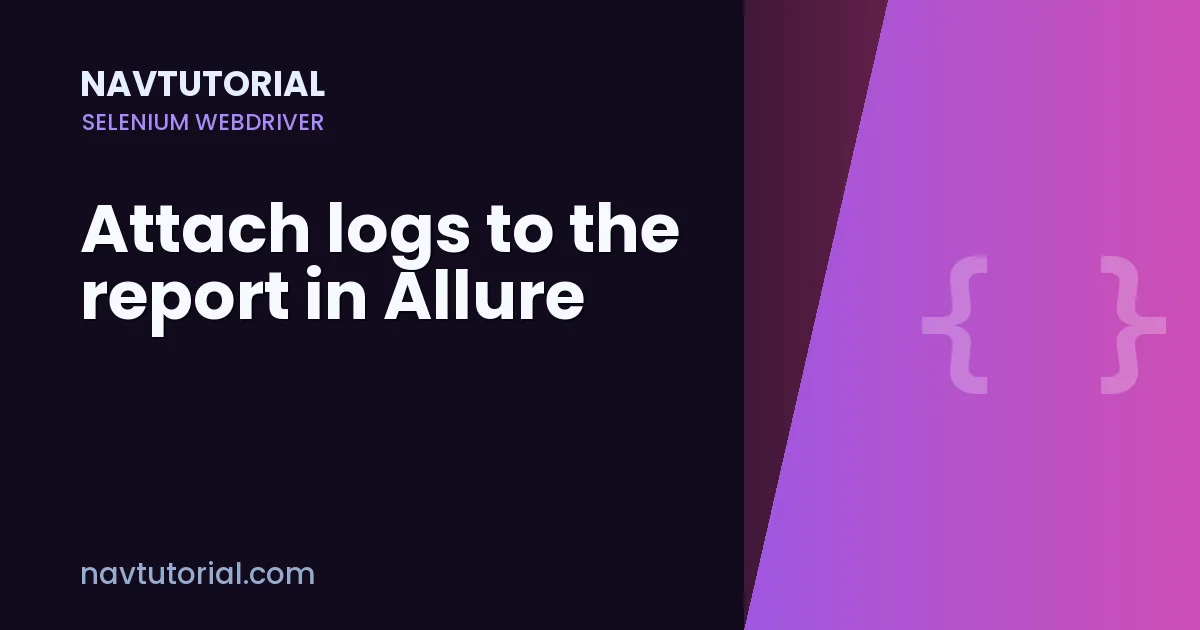 Attach logs to the report in Allure