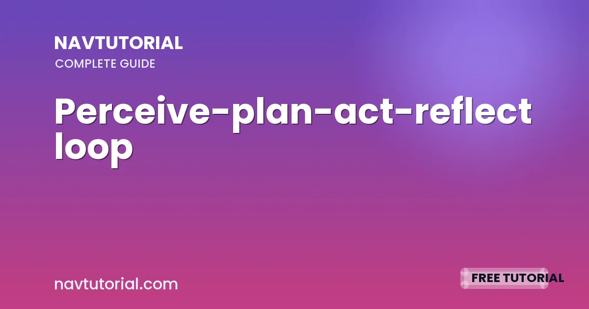 Perceive-plan-act-reflect loop