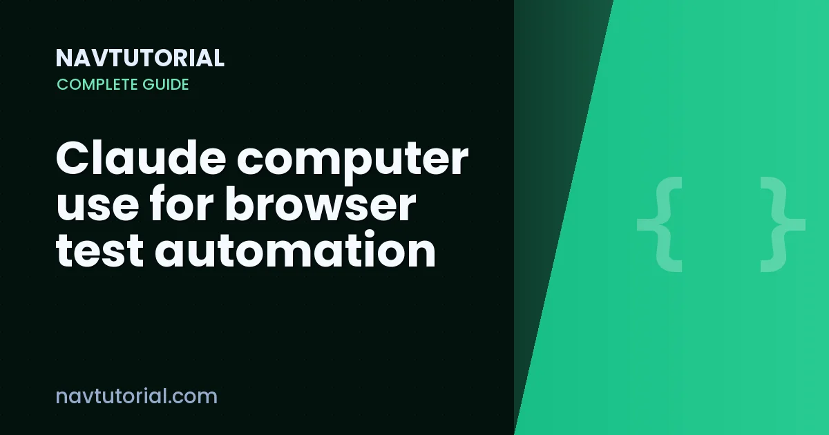Claude computer use for browser test automation