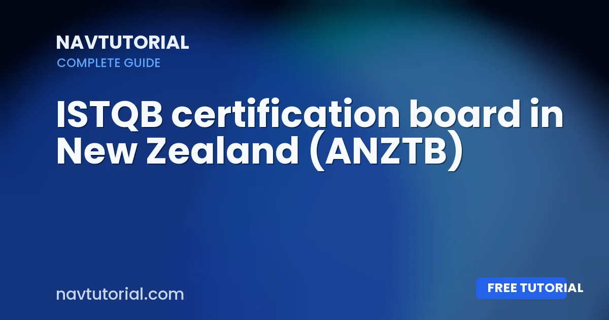 ISTQB certification board in New Zealand (ANZTB)